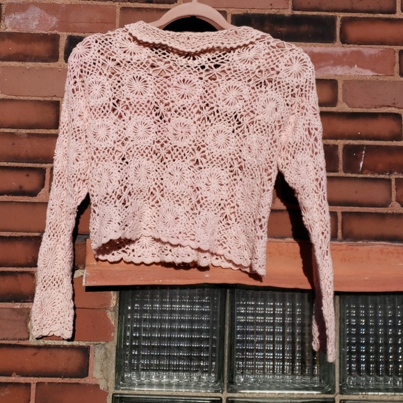 Vintage crocheted x-small cardigan - Picture 2 of 8